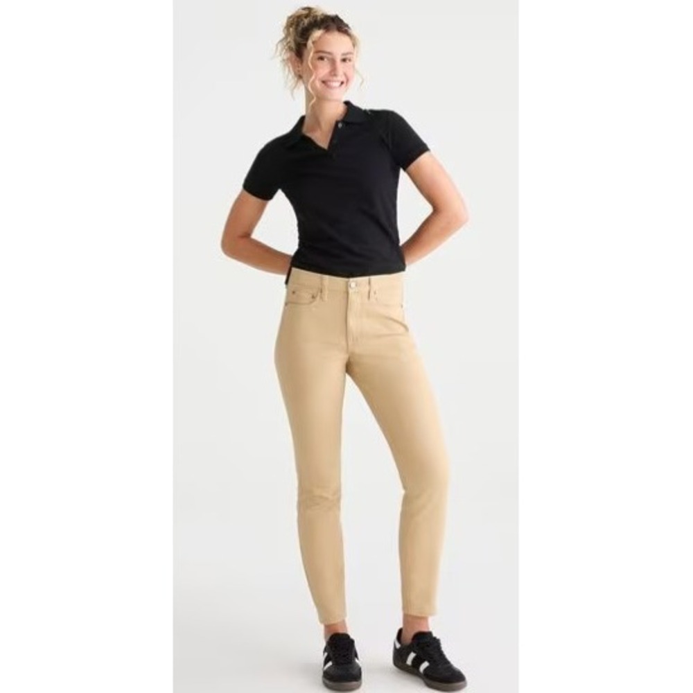 Aeropostale High Rise Skinny Khaki Pants Tan Size 10 Regular Stretch Twill